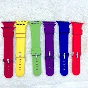(6) Silicone Apple Watch bands